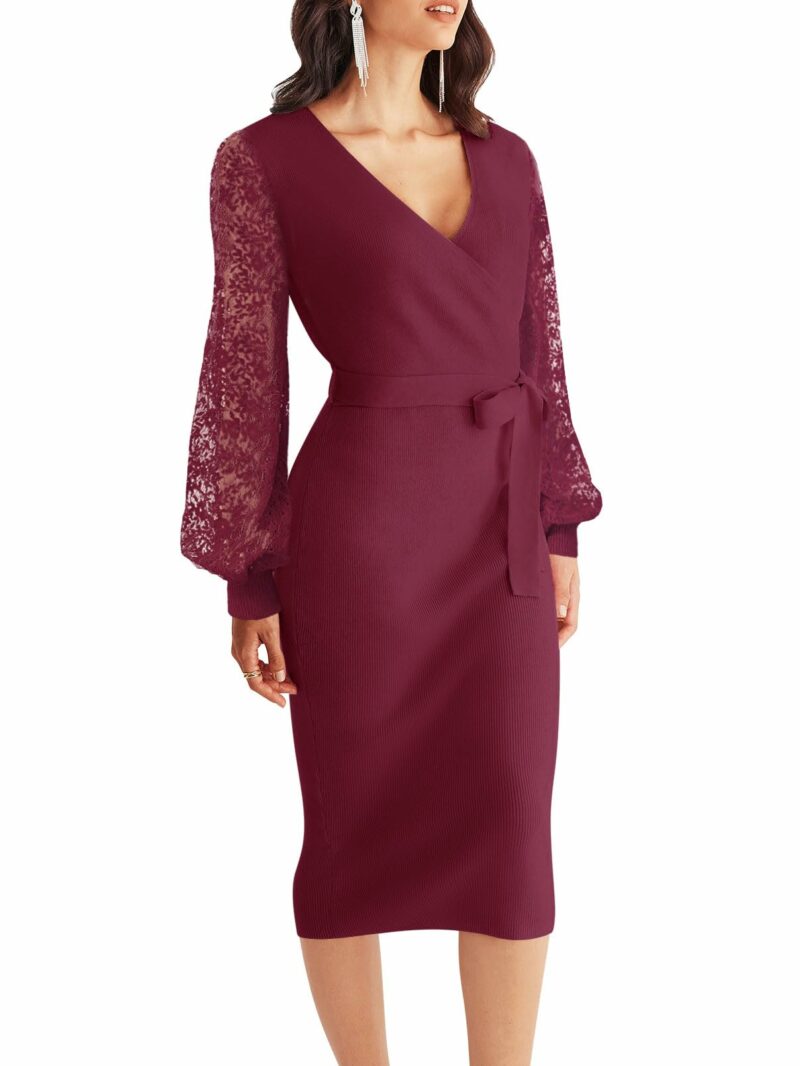 Bishop Sleeve Pencil Dress - Image 4