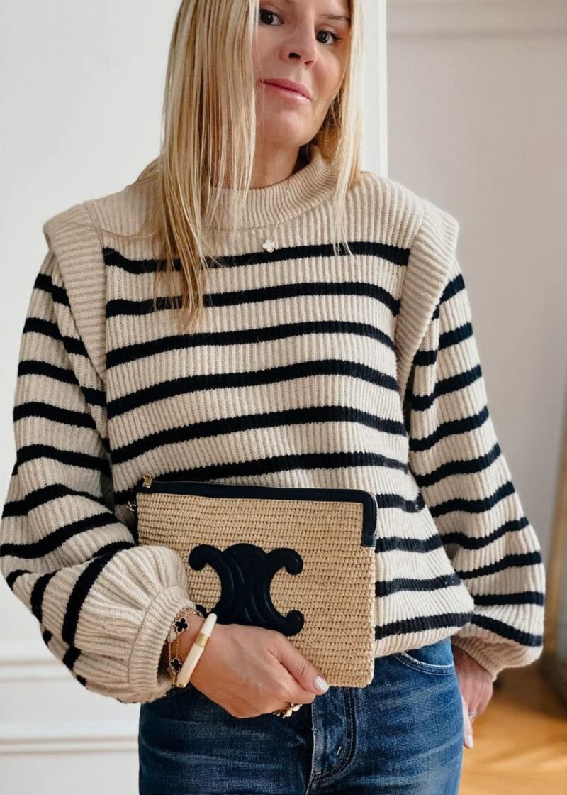 Lantern Sleeve Ribbed Sweater - Image 5