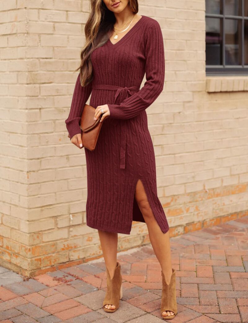 Cable Knit Sweater Dress - Image 5
