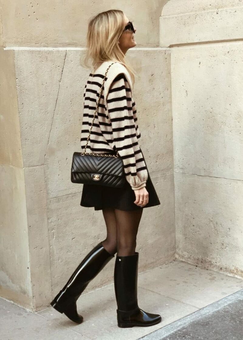 Lantern Sleeve Ribbed Sweater - Image 4