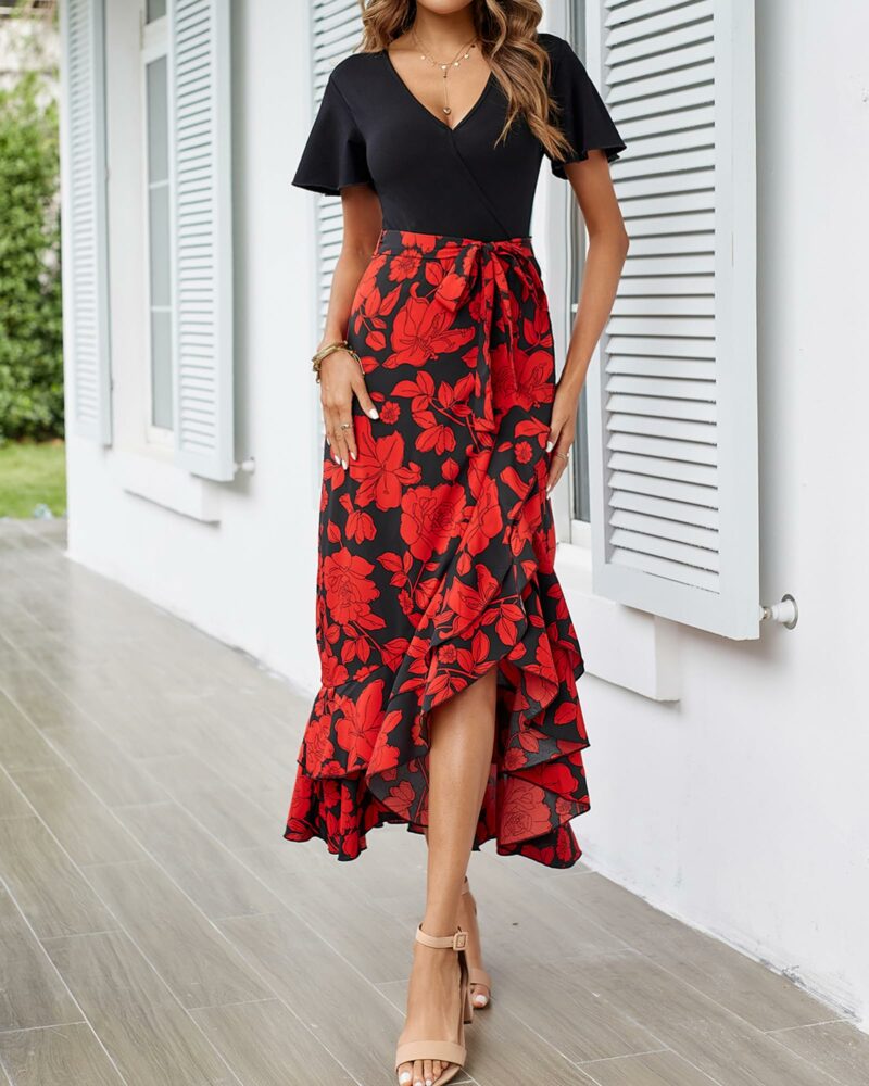 Boho Floral High Low Dress