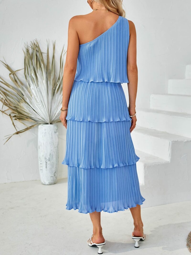 One Shoulder Ruffle Dress - Image 4