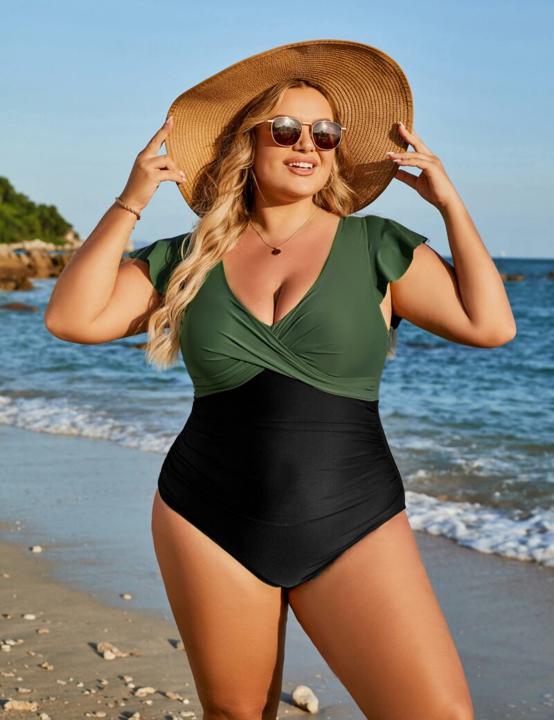 Plus Size Ruffle Swimsuit