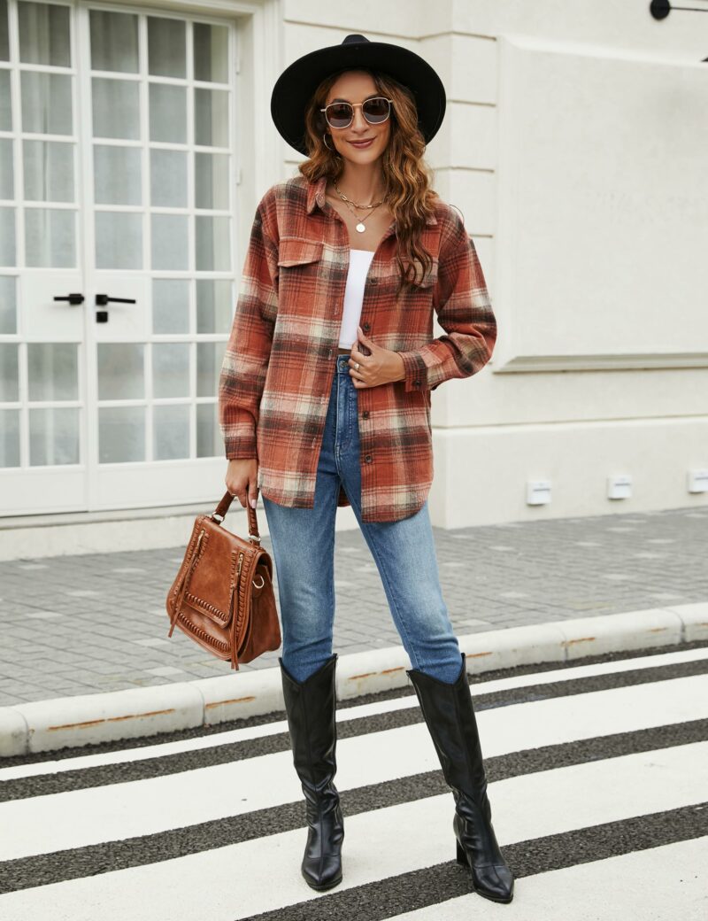 Flannel Plaid Shacket - Image 3