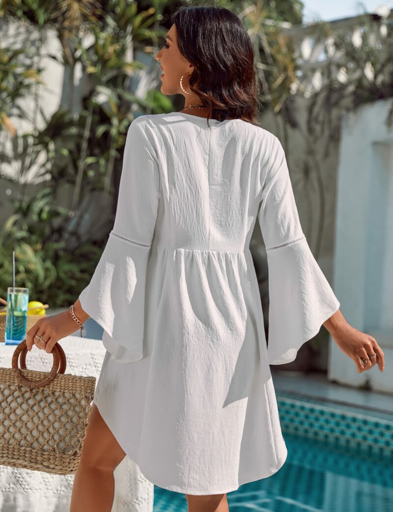 V Neck Chiffon Beach Dress - Image 4